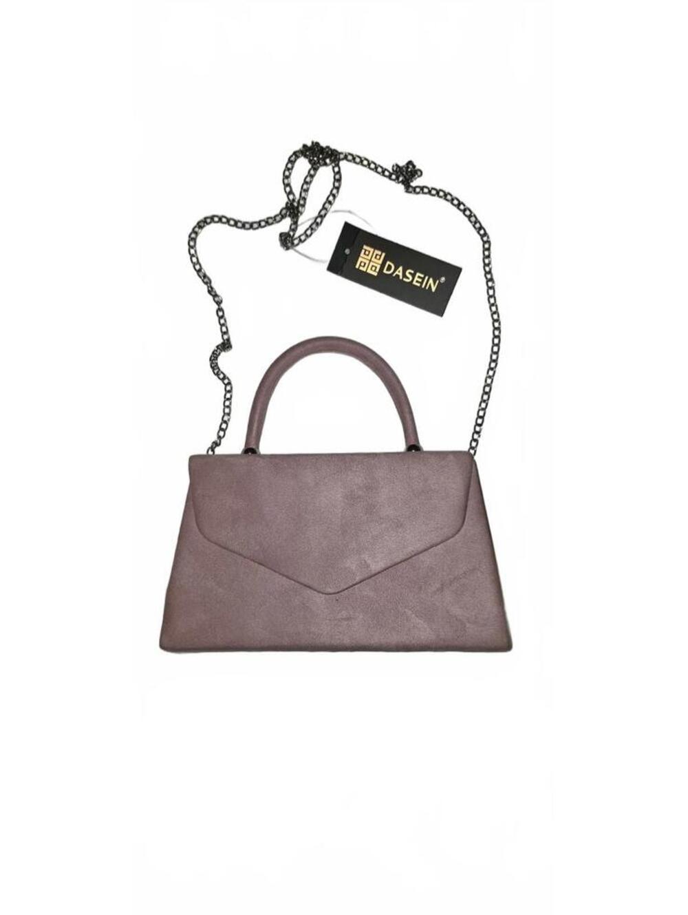 Dasein Pink Faux Leather Handbag with Chain Strap